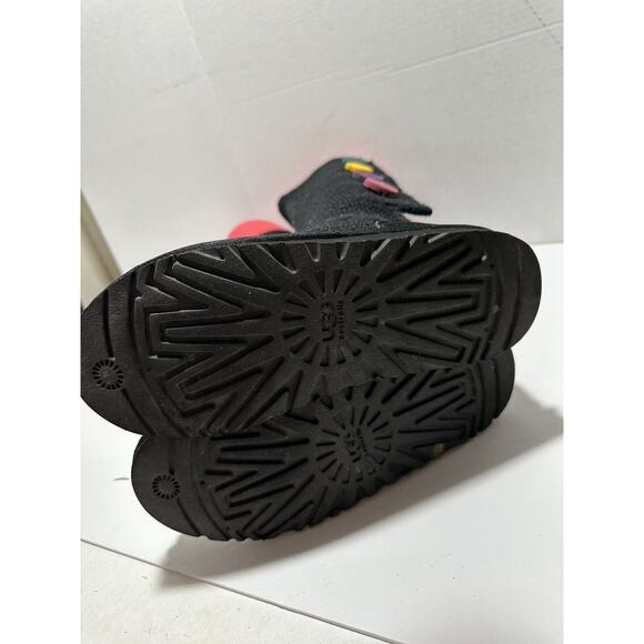 UGG CLASSIC CARDY 1967 KNIT BUTTON BLACK‎ TALL BOOTS US Sz 6 WOMEN Discontinued - Picture 8 of 13